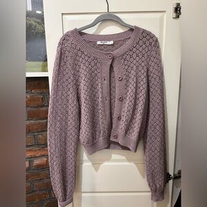 Lilac Knit Cardigan